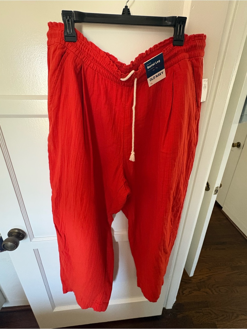 Old Navy orange Drawstring barrel Leg Pants